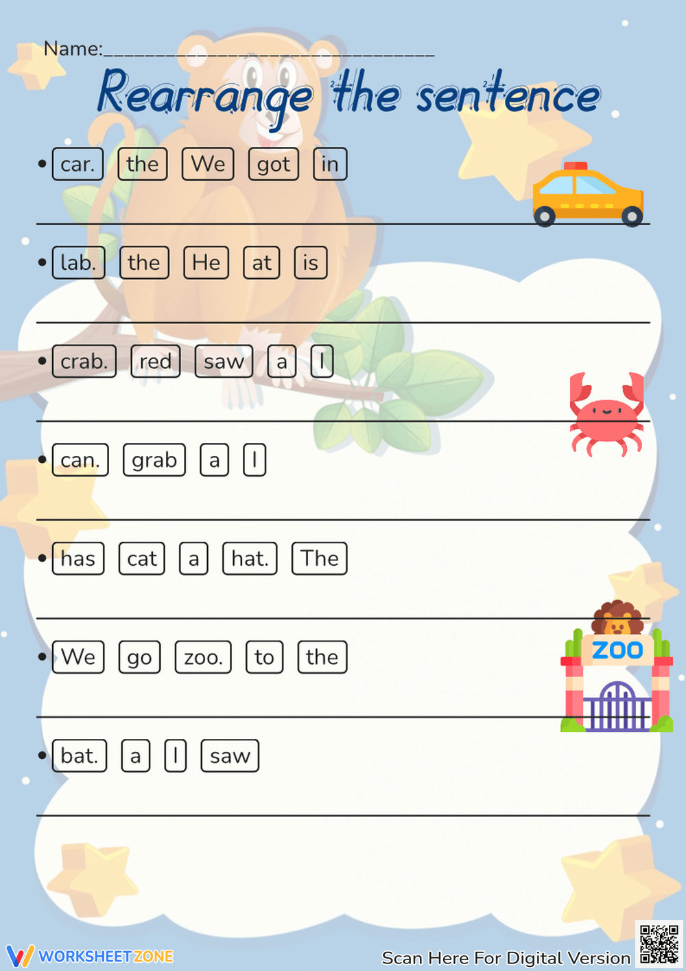 sentence scramble maker