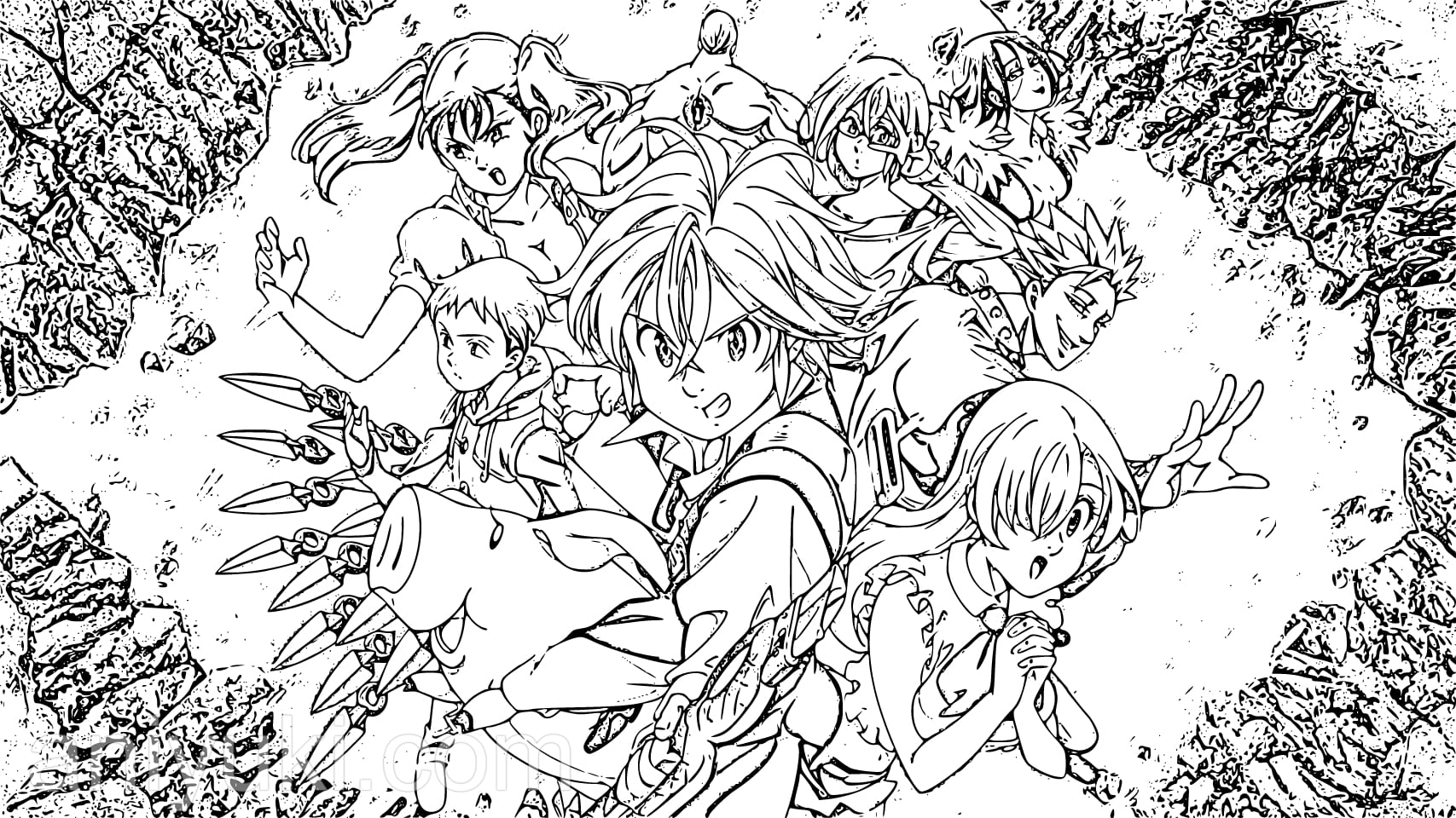 Seven Deadly Sins Coloring Pages AniYuki