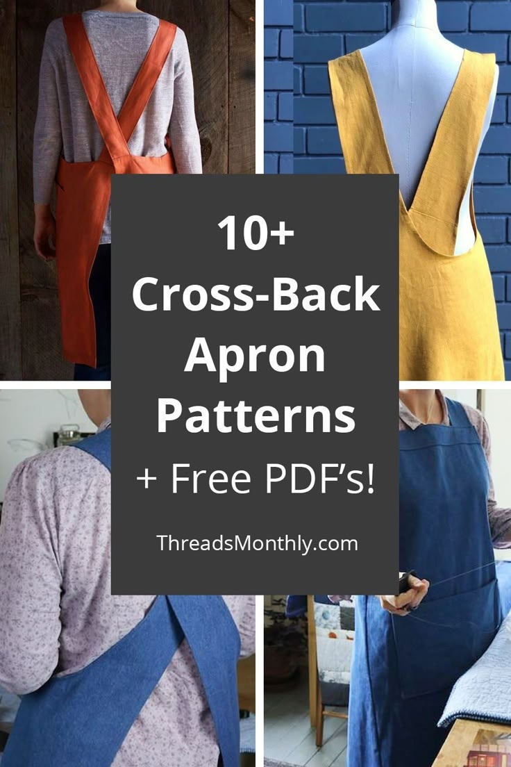 free printable cross back apron pattern