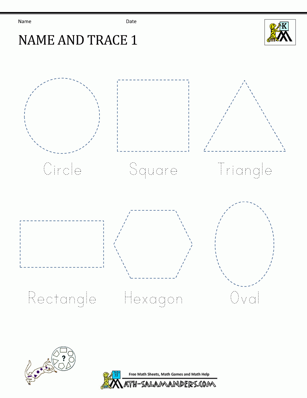 shape trace worksheet