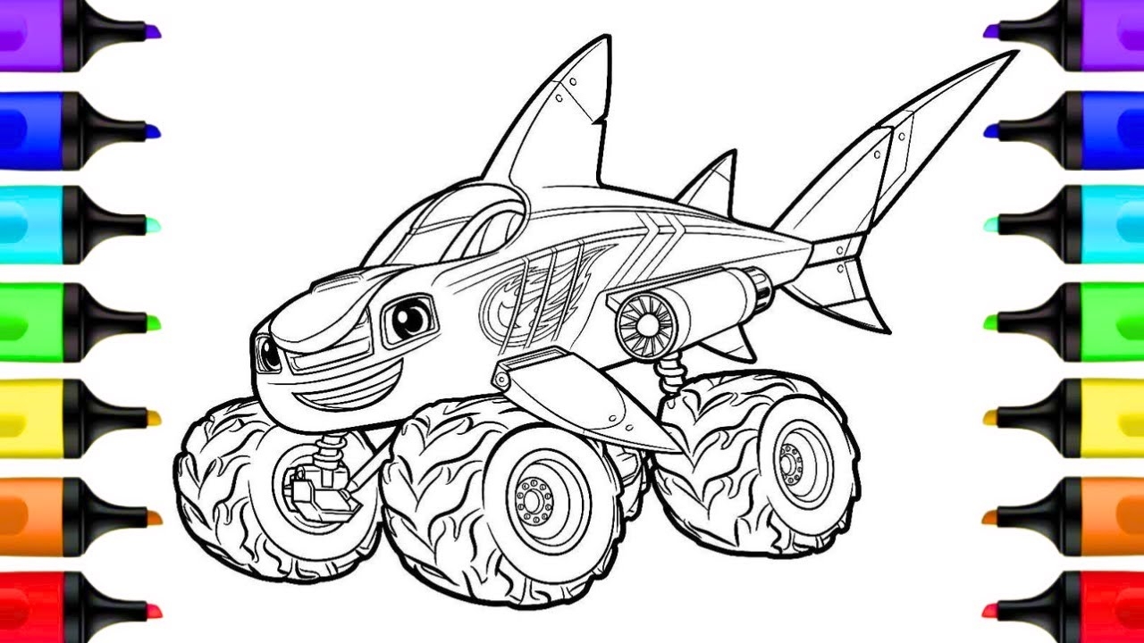 blaze monster machine coloring pages