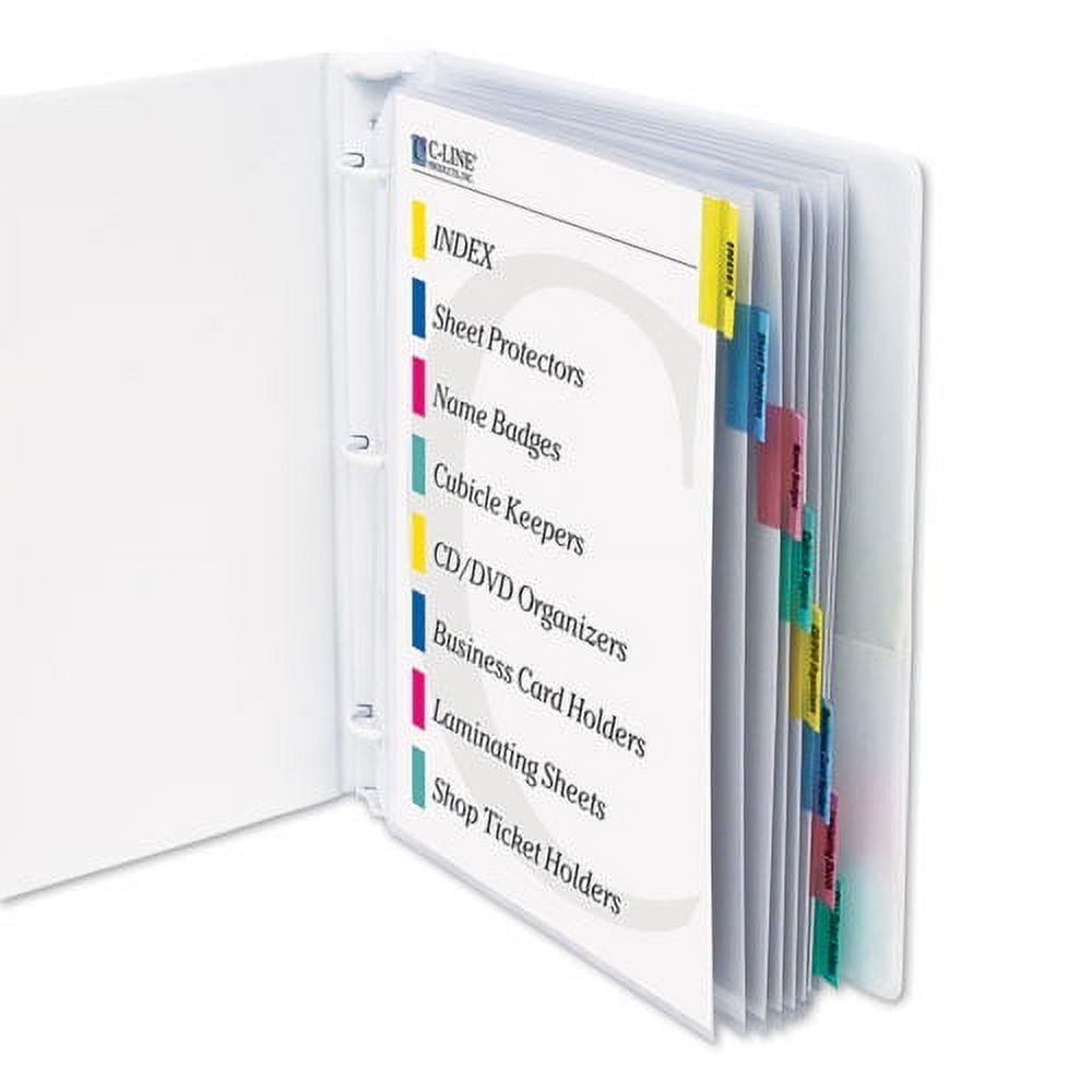 Sheet Protectors With Index Tabs Assorted Color Tabs 2 11 X 8 1 2 8 st Bundle Of 5 Sets Walmart