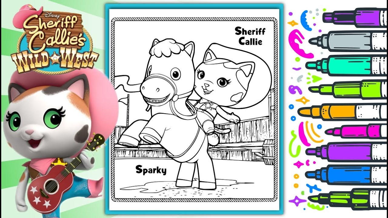 Sheriff Callie s Wild West Coloring Pages For Kids Disney Jr Coloring Pages YouTube