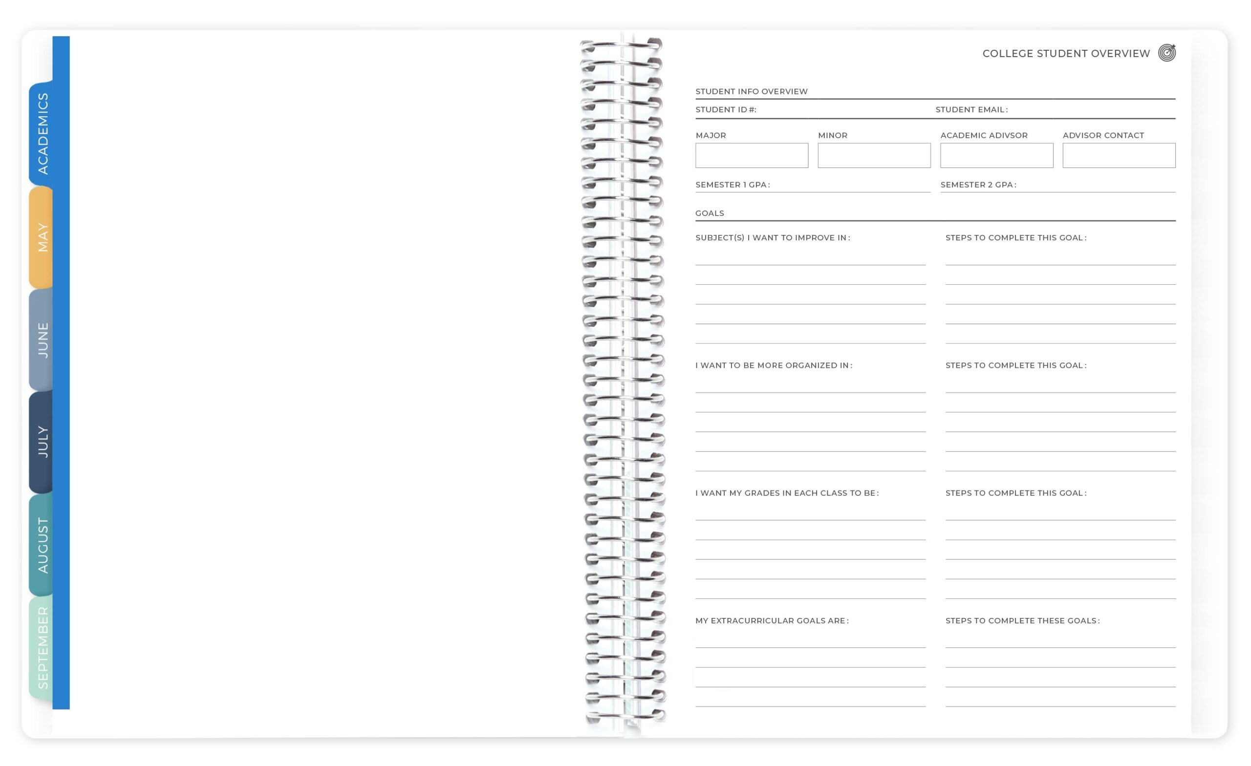 Shop College Planner Custom Academic Planners For Students