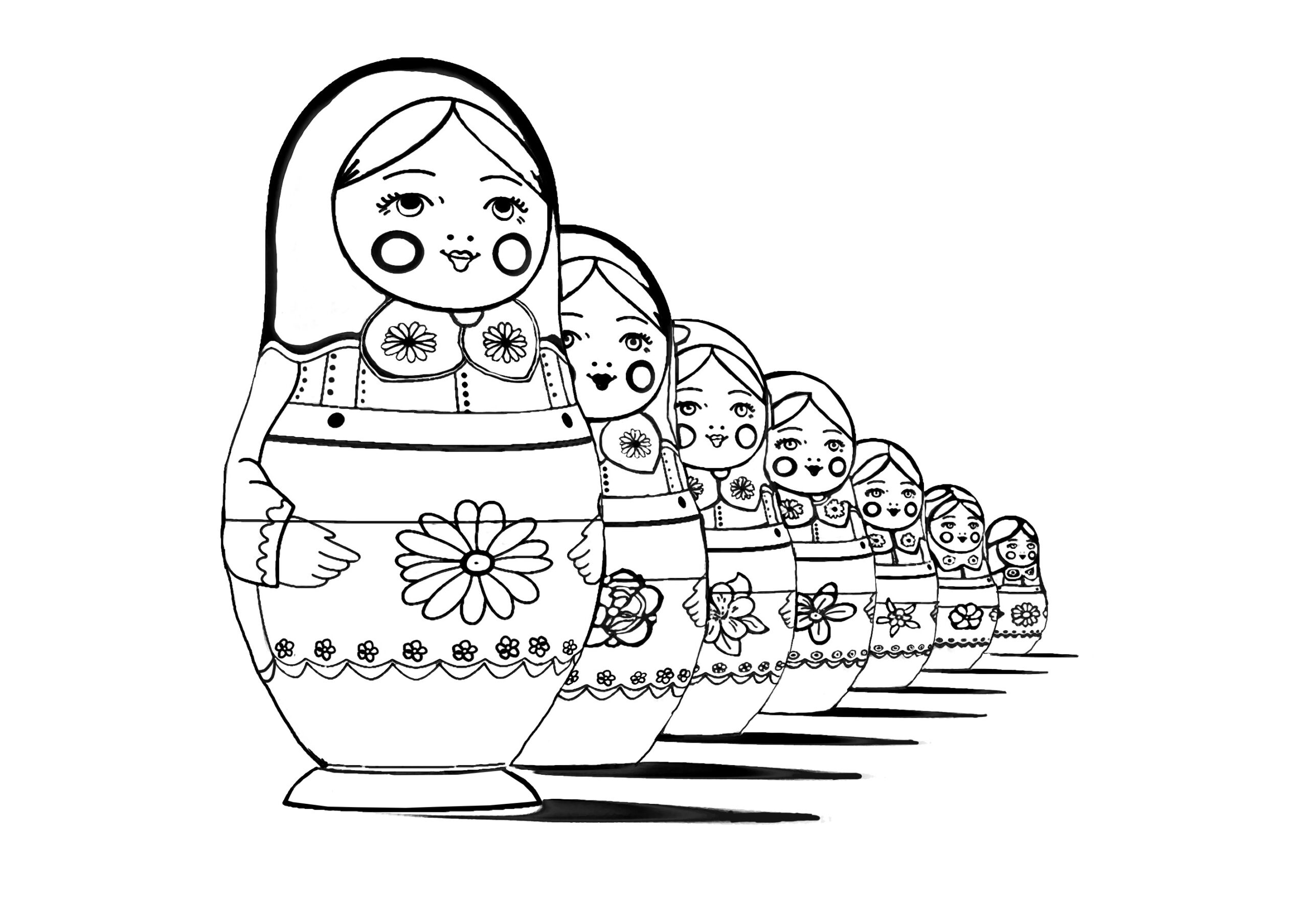 Shop Printable Russian Dolls Online Sale Russian Dolls Perspective Russian Dolls Adult Coloring Pages