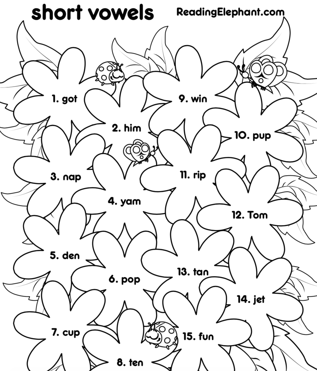 vowel worksheets for kindergarten
