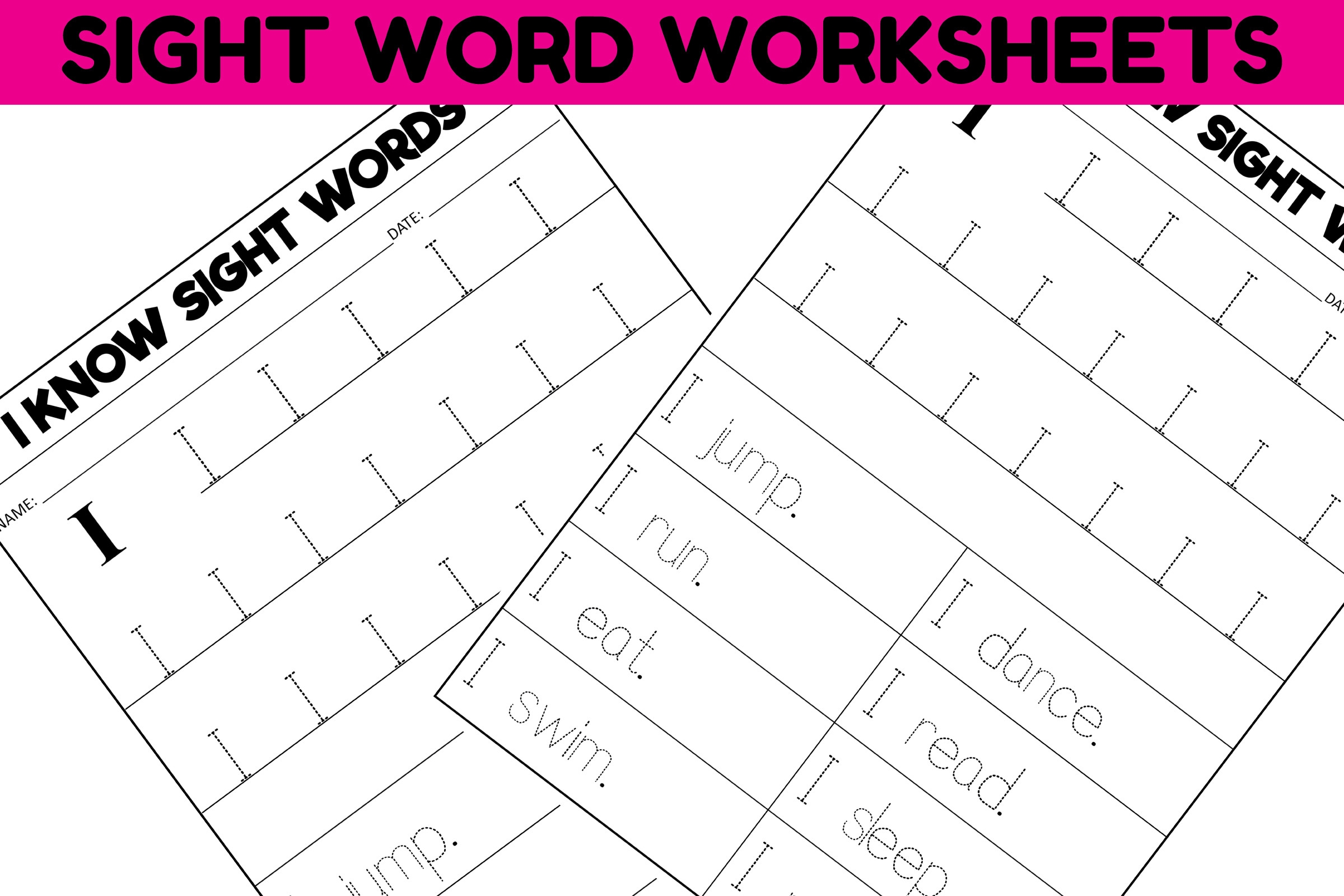 Sight Word I Practice Worksheet Graphic By Sarita Kidobolt Creative Fabrica