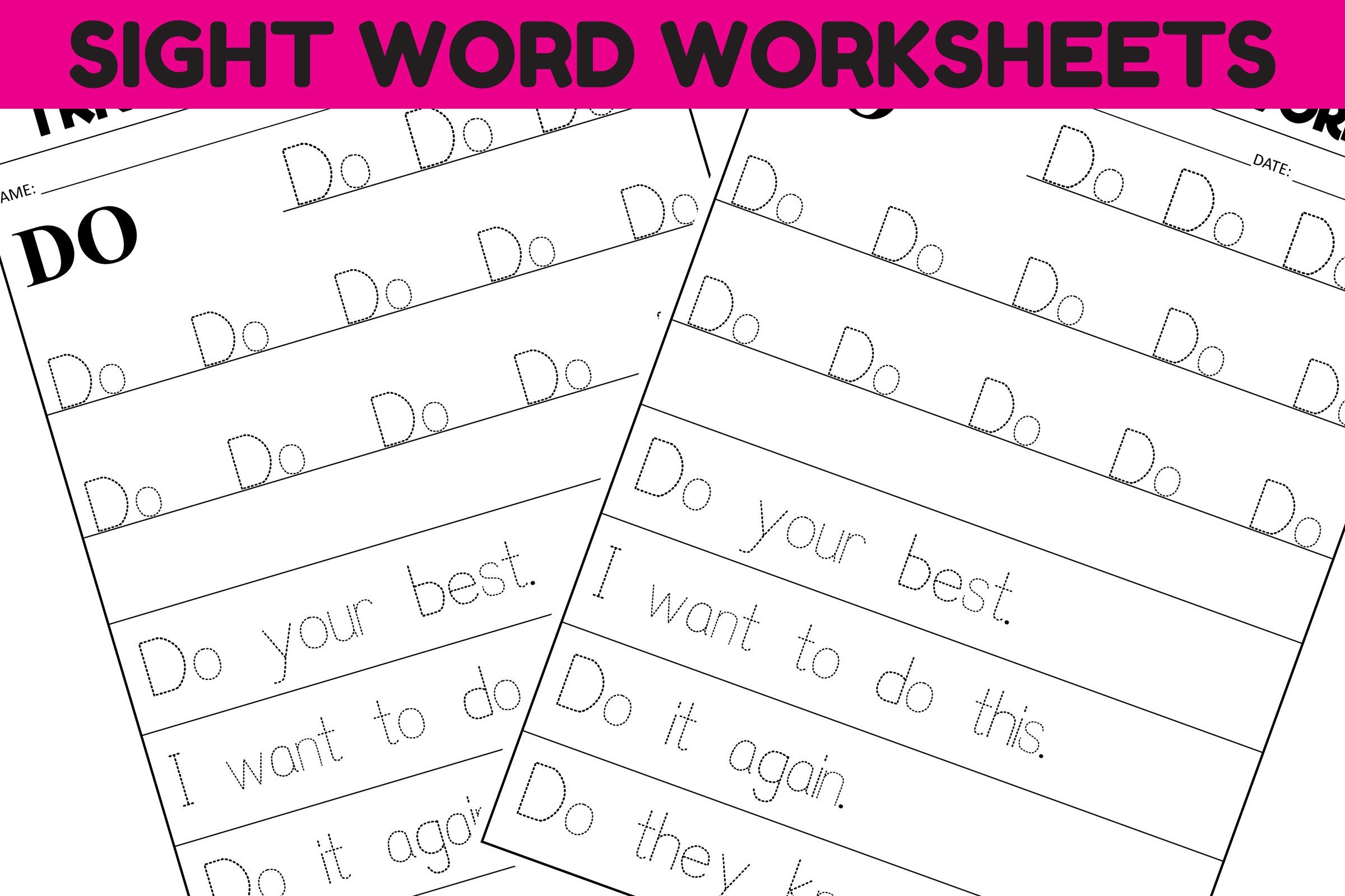 do sight word worksheet
