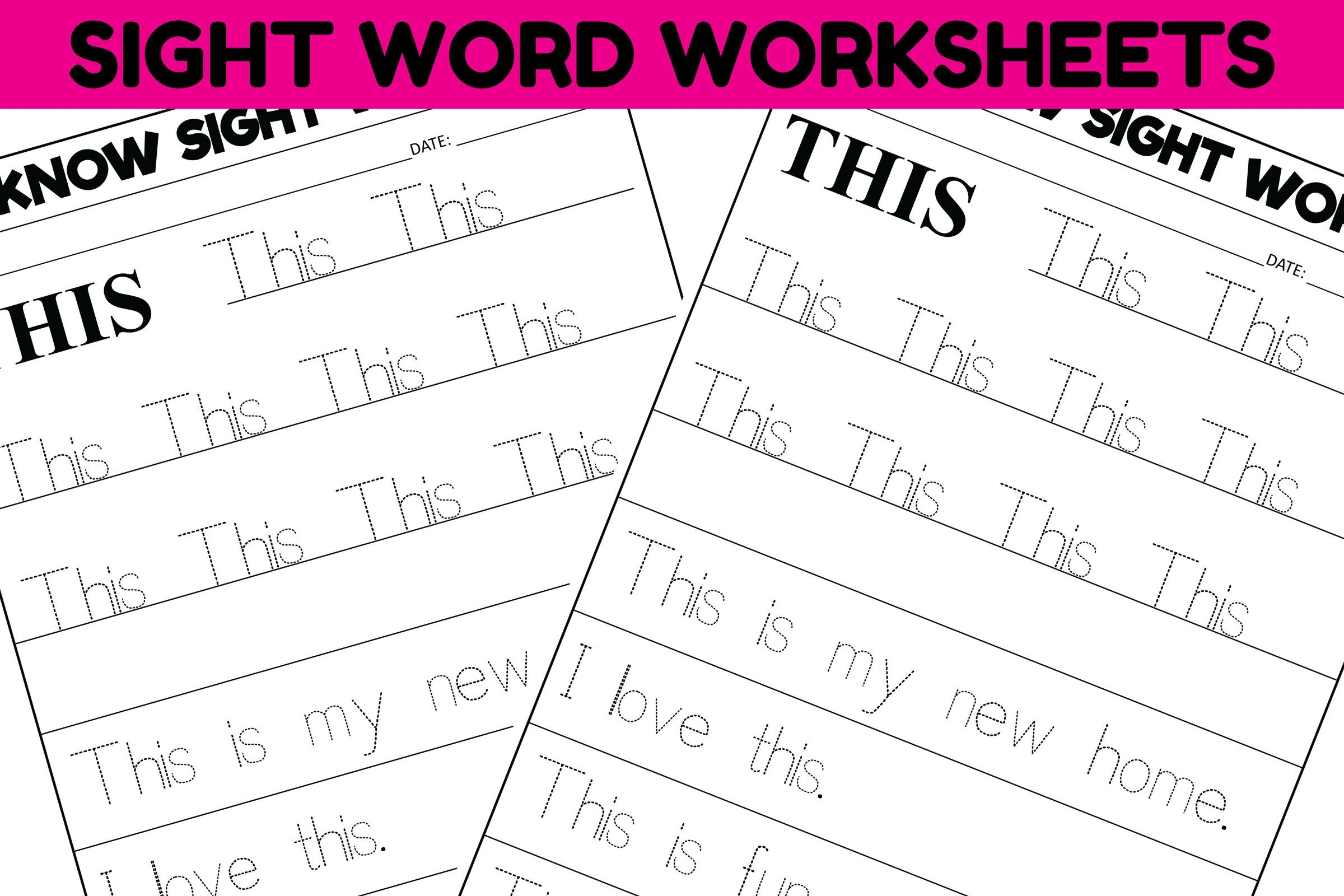 Sight Word Practice Worksheet THIS Graphic By Sarita Kidobolt Creative Fabrica