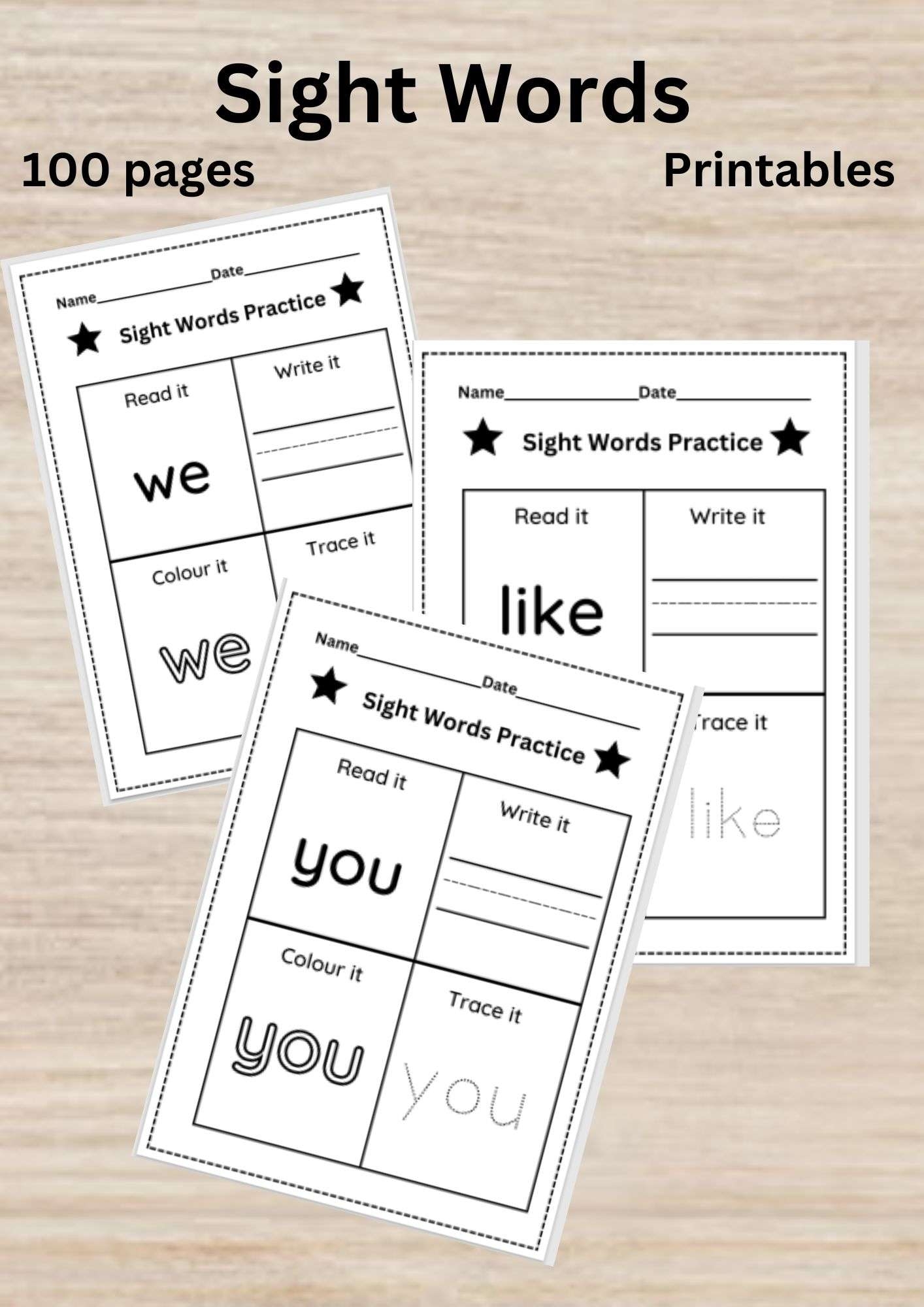 sight word i worksheets kindergarten