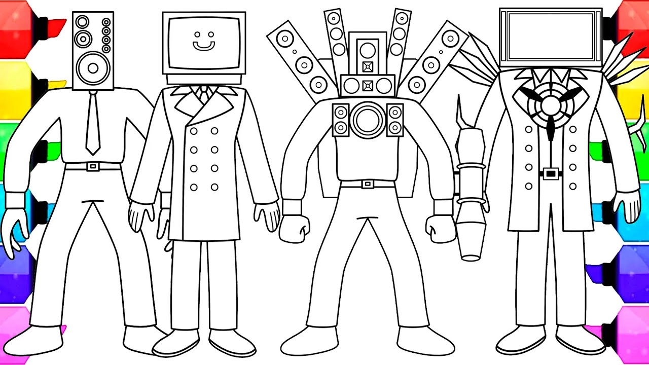 titan tv man coloring pages