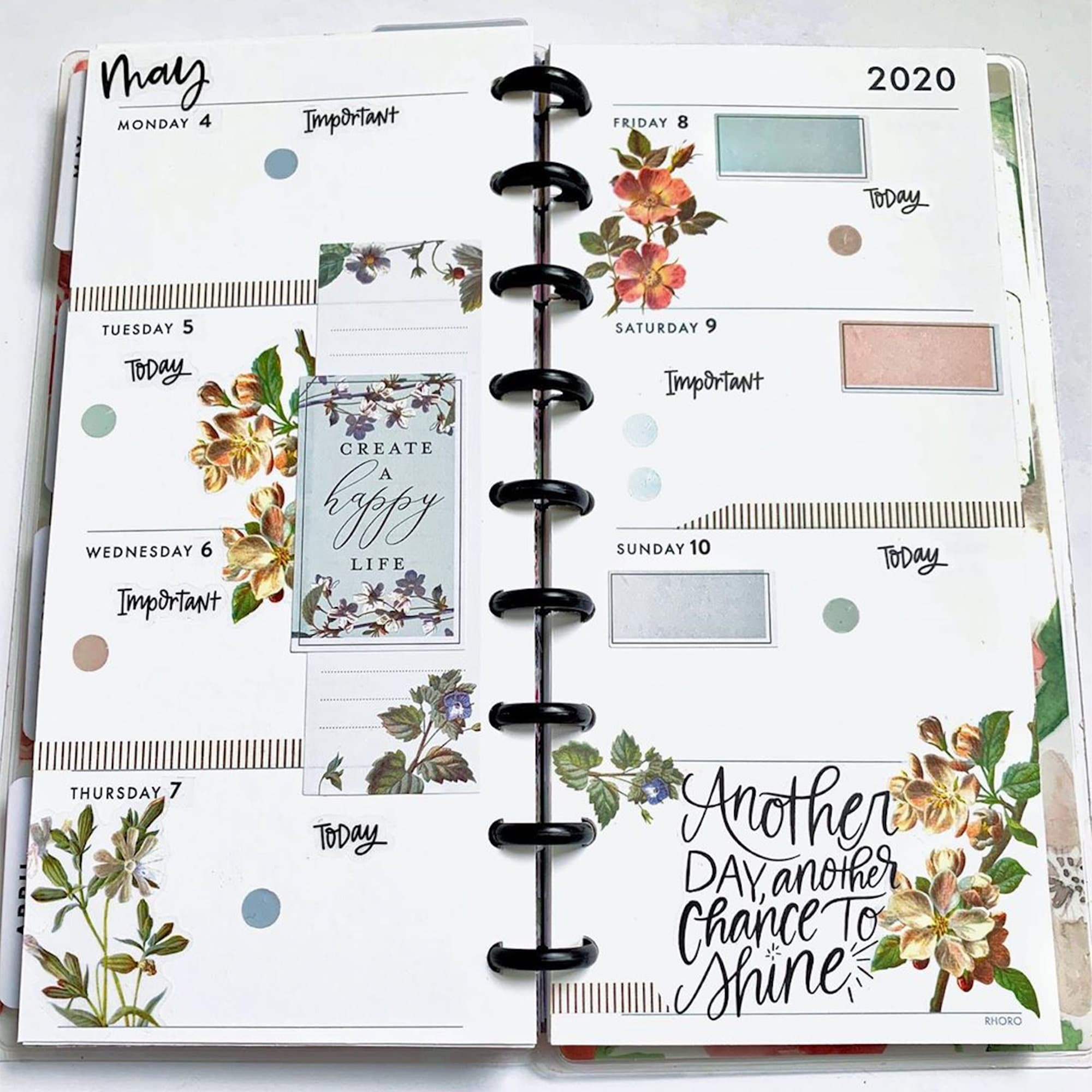 SKINNY CLASSIC Happy Planner Printable Inserts Weekly Undated Weekly Planner Refill Happy Planner Classic Skinny Half Sheet Printable Etsy