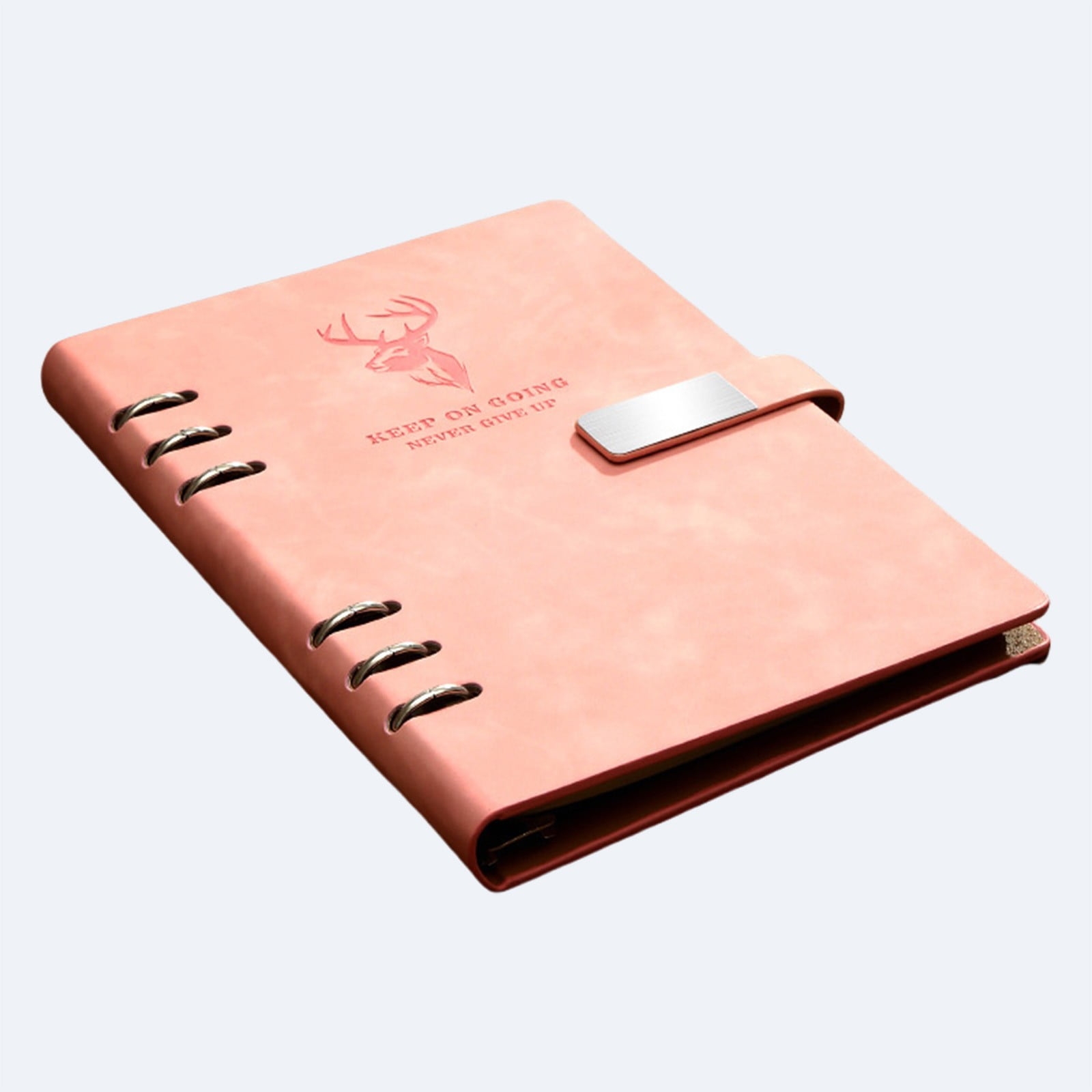 SLYNSHome A5 Discbound Notebook A5 Binder 6 Ring Journal Notebooks Refillable Notebook With Removable Pages For Work Meeting Office Supplies Pink Walmart