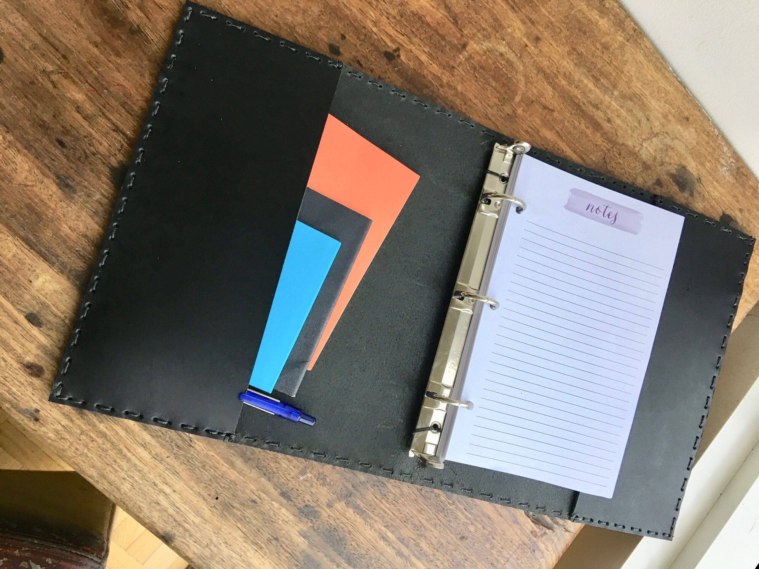 Small Binder A5 Planner Organizer Three Ring Notebook Black Bridle Leather Mini Binder 5 5 X 8 5 Leather Notebook 3 Ring Planner Holder Etsy