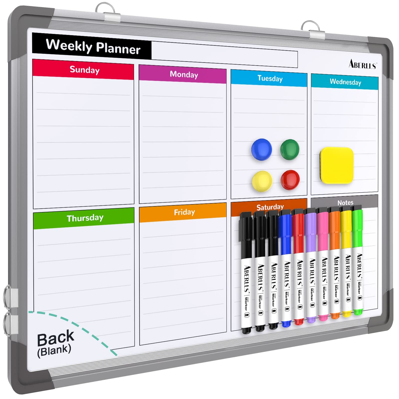 Small Weekly Calendar Dry Erase Whiteboard For Wall 16 X 12 Magnetic Red EBay