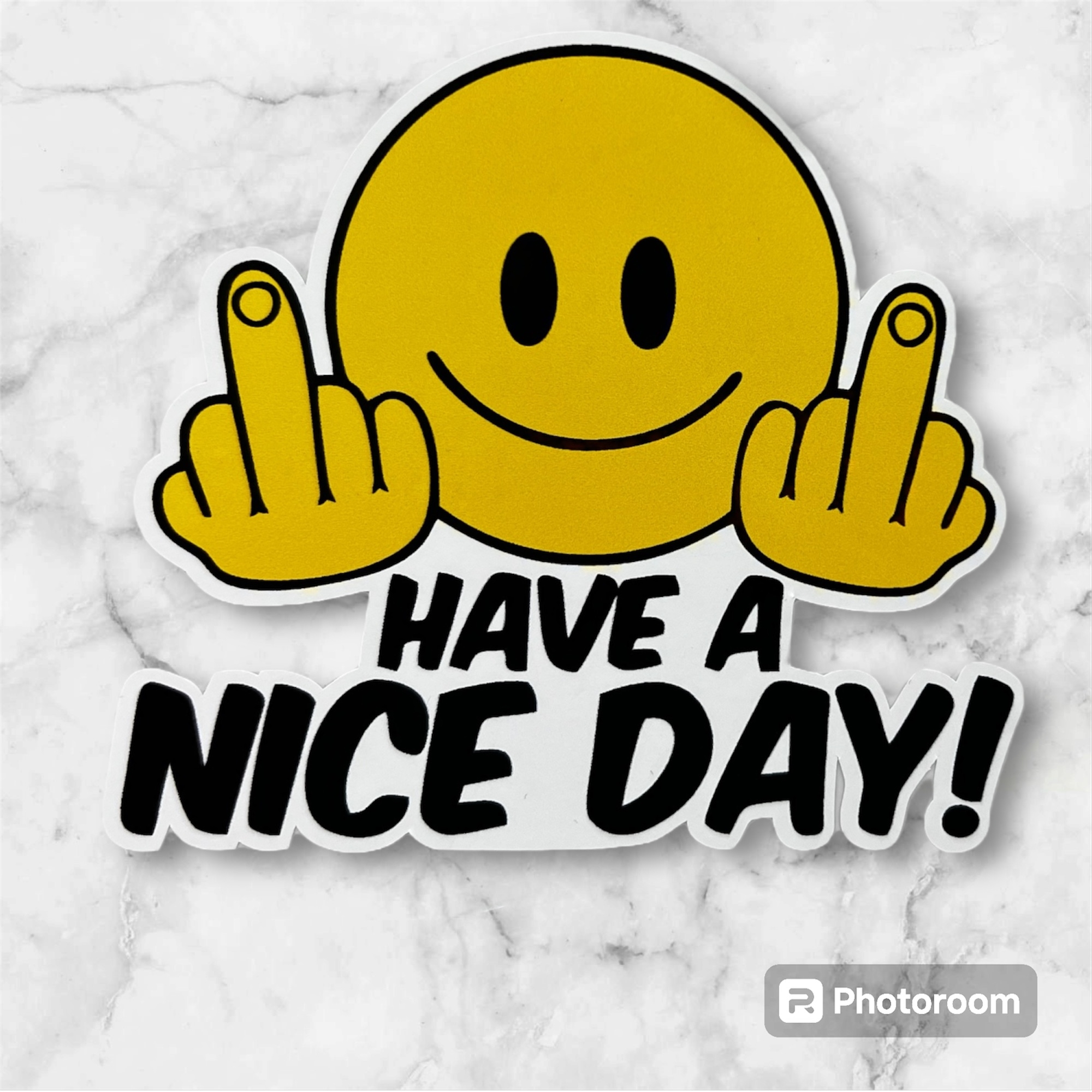 SMILEY FACE HAVE A NICE DAY STICKERS By KILLER GRAFFIX RATROD HOTROD FORD GM RACECAR Killergraffix