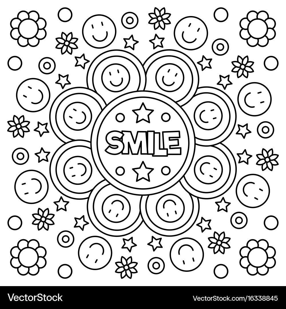 coloring pages of smiley faces