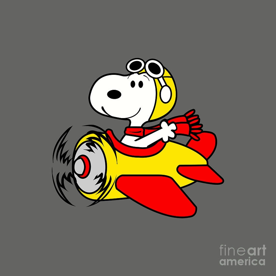 Snoopy Fly Airplane Snoopy Drawing By Elizabeth J Campbell Fine Art America