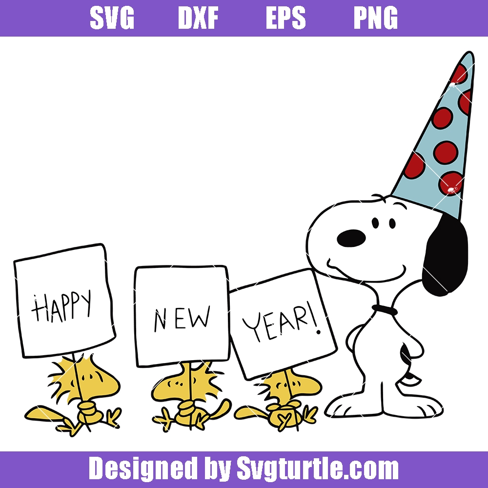 Snoopy New Year Celebration Svg Peanuts New Year Svg