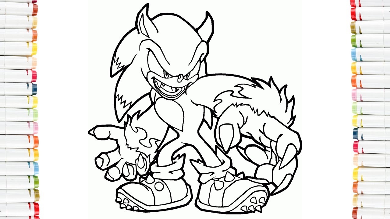  Sonic How To COLORING Sonic The Werehog YouTube