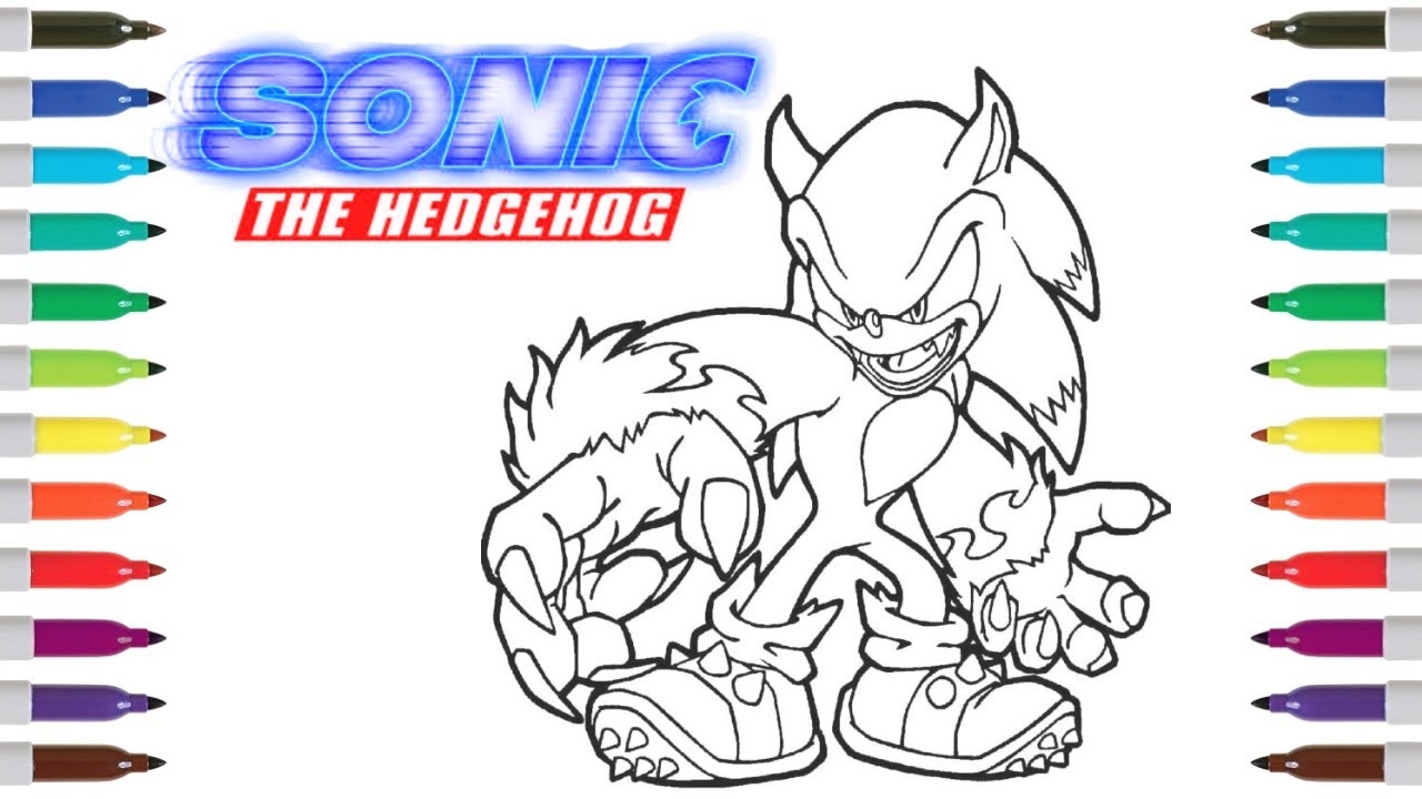 Sonic The Hedgehog Coloring Book Page Werehog Sonic The Werehog YouTube