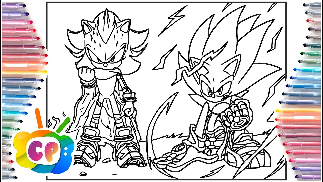 Sonic Vs Shadow Coloring Pages Sonic X Shadow Generations How To Draw Sonic YouTube