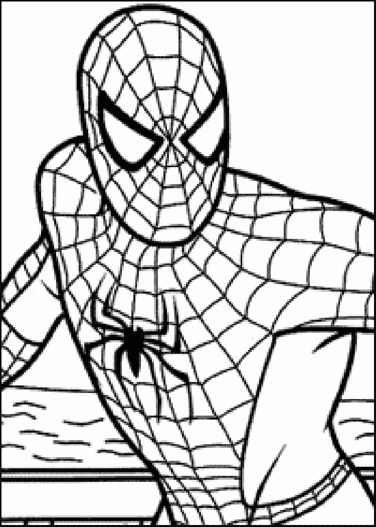 free spiderman pictures to color