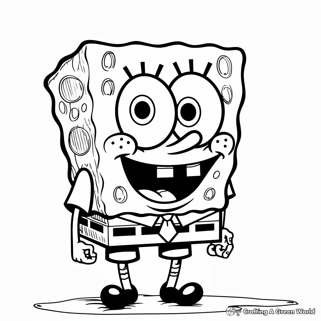 coloring pages of spongebob characters