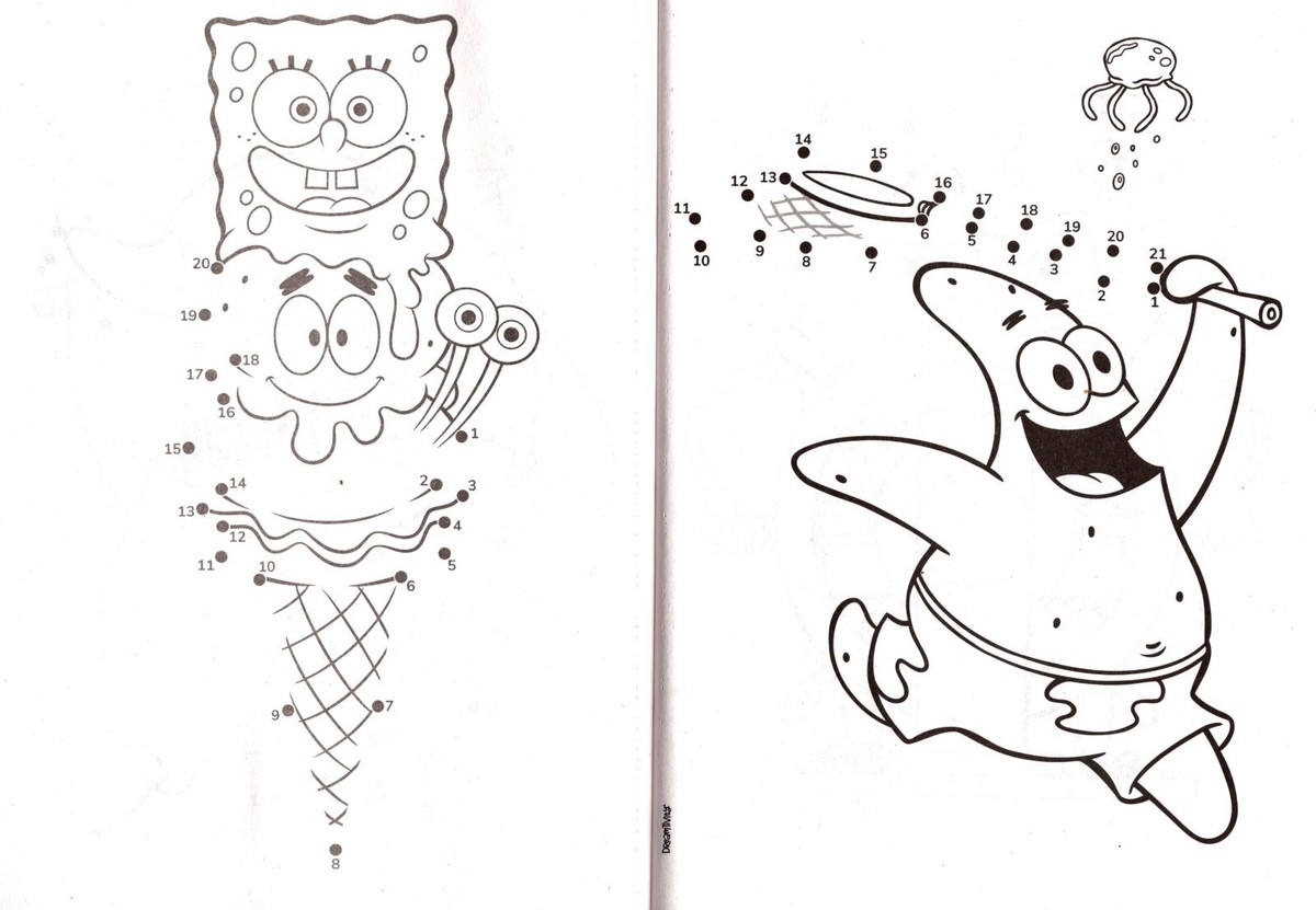 SpongeBob Picture Perfect Dot To Dot Coloring Activity Books EBay