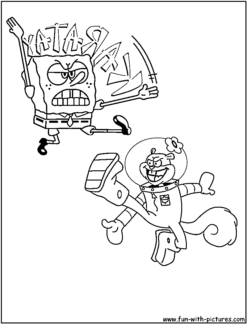 sandy from spongebob coloring pages