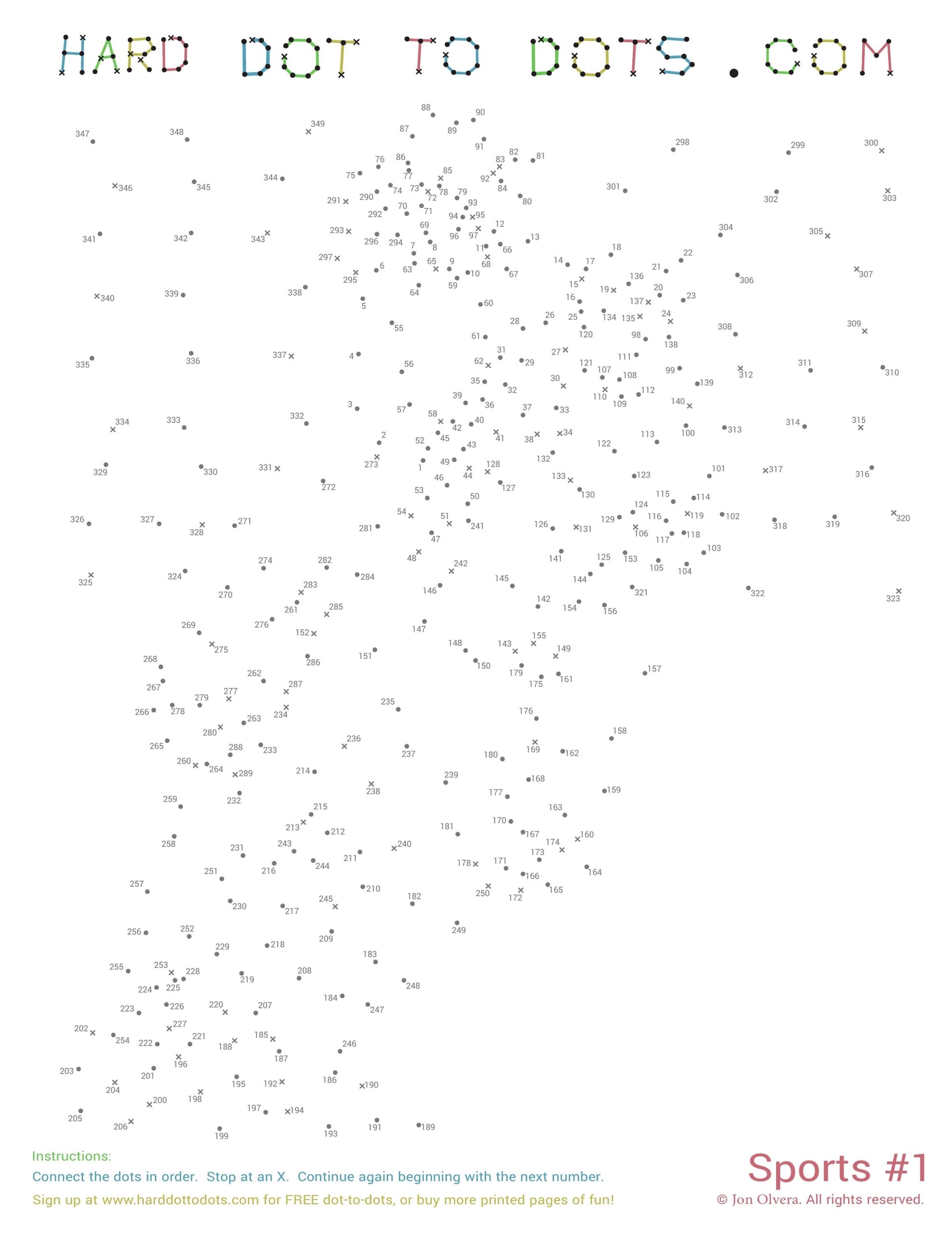 dot to dot hard printable