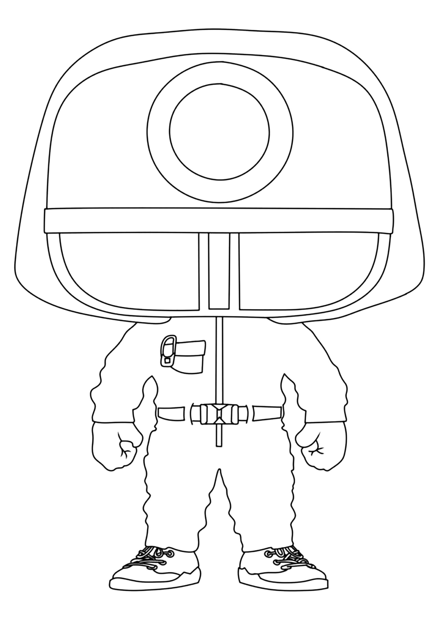 Squid Game Guard Funko Pop Coloring Pages