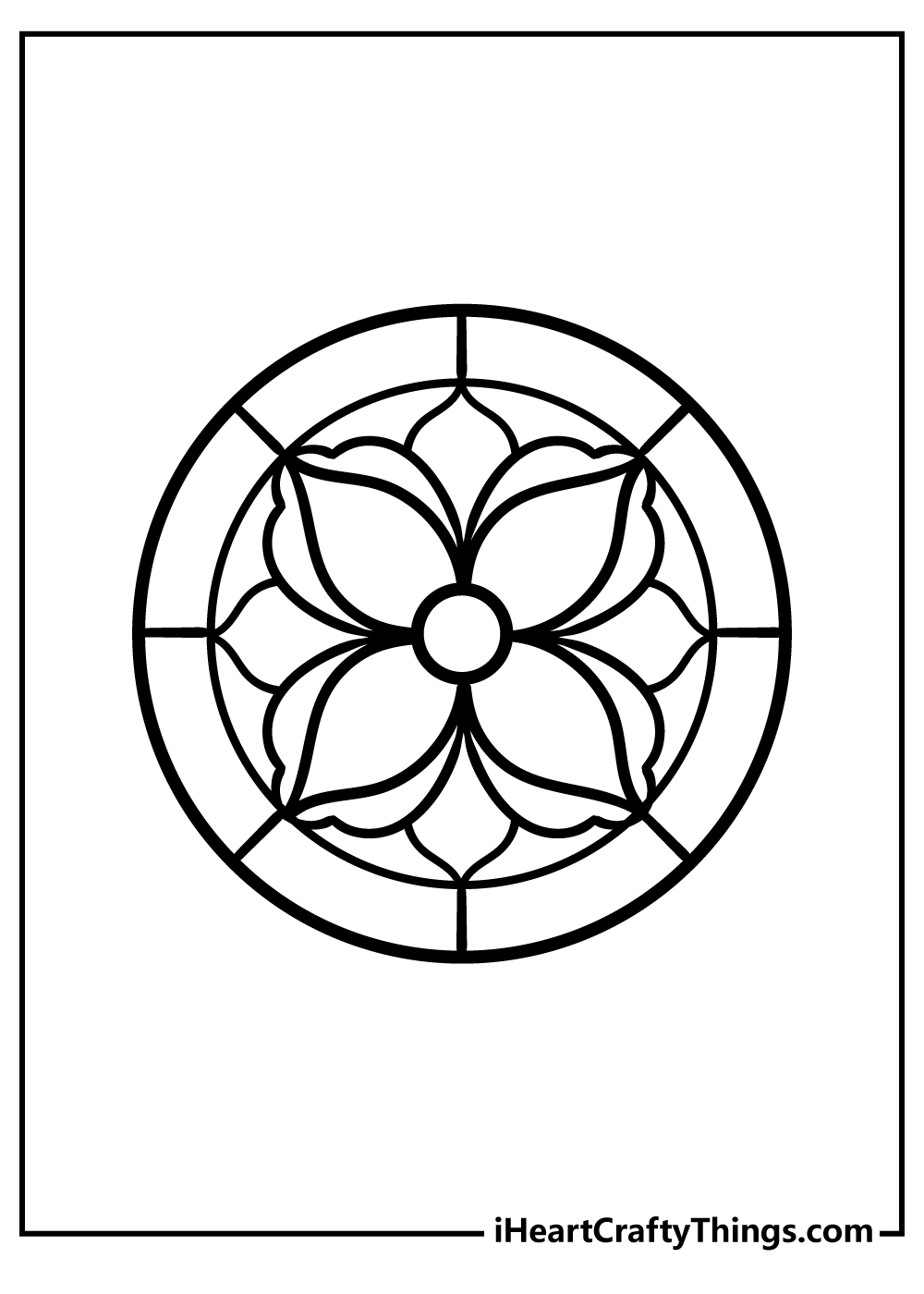 Stained Glass Pages 50 Free PDF Printables For Kids
