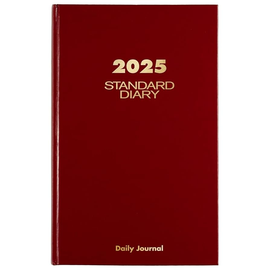 Standard Diary Address Book AT A GLANCE 2025 Daily Planner Large Hardcover Diary Address Book AT A GLANCE Diary