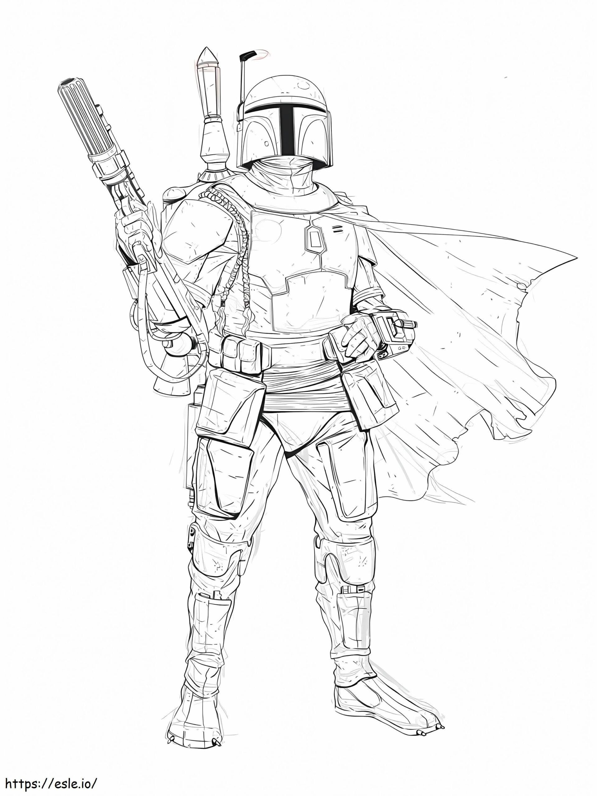 boba fett pictures to color