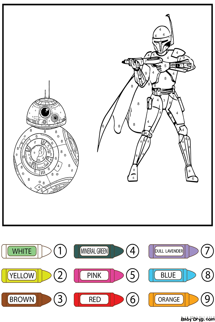 Star Wars Clone Troopers Color By Number Color By Number Coloring Pages