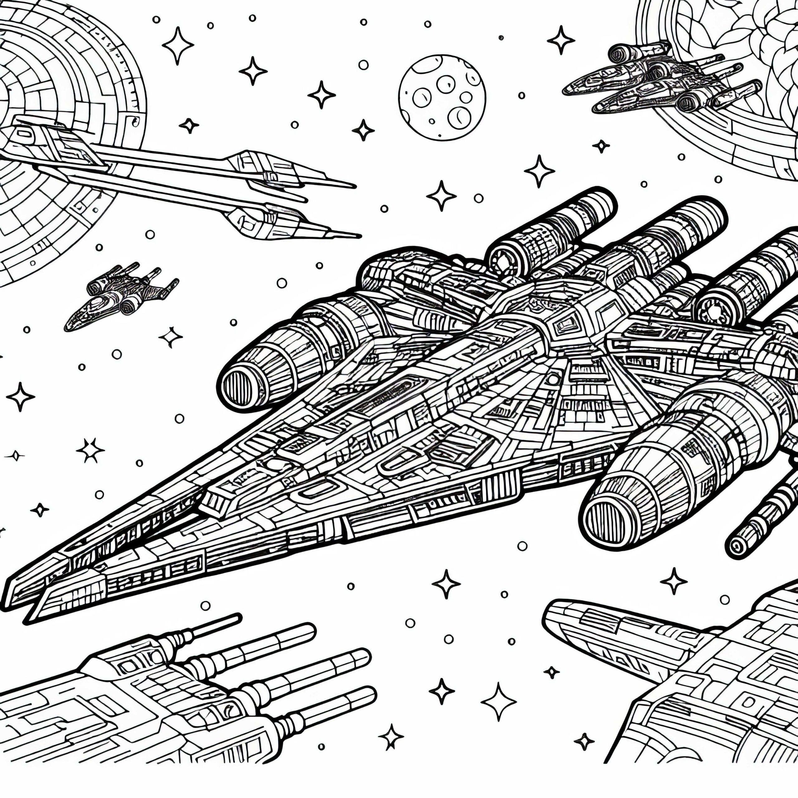 star wars spaceship coloring pages