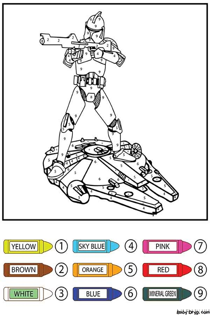Star Wars Stormtrooper Color By Number Color By Number Coloring Pages