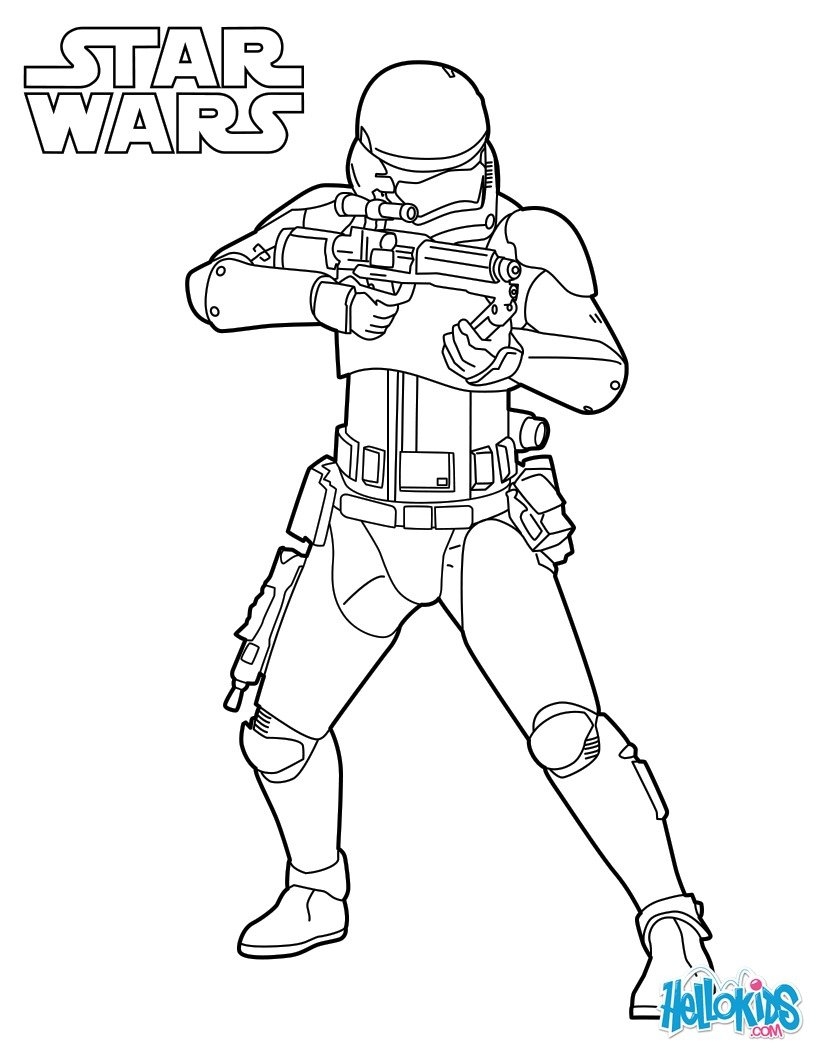 Star Wars Stormtrooper Coloring Pages Hellokids
