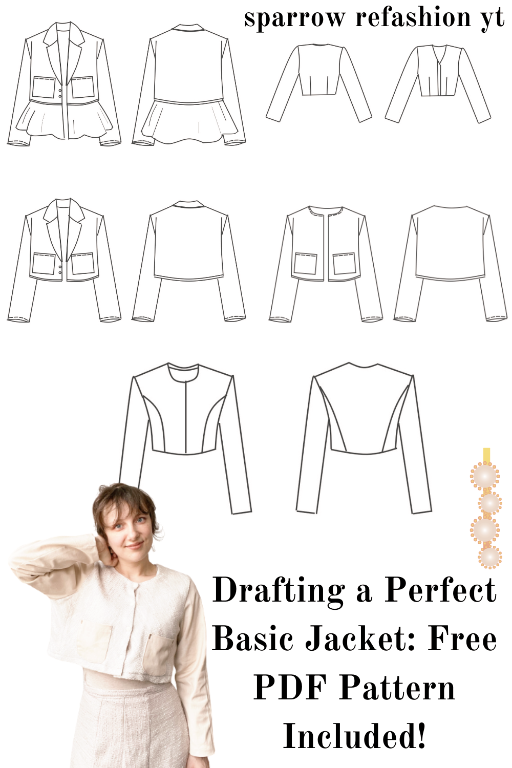 Step by Step Jacket Drafting Tutorial With Pattern Hacks And Free PDF Pattern Anielska Aniela