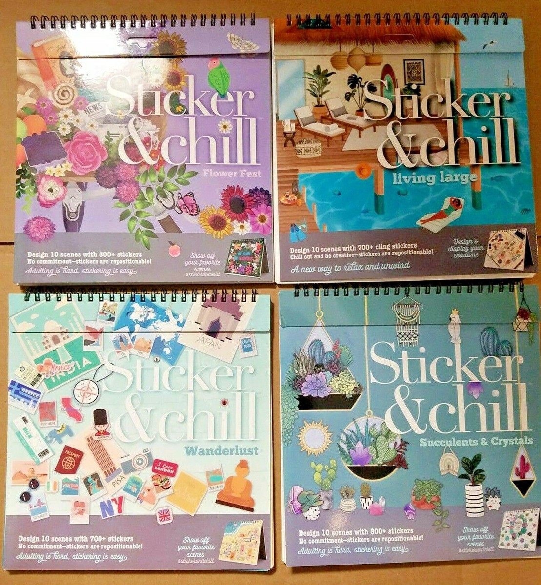 Sticker Chill Sticker Book For Adults 700 Repositionable Clings CHOICES EBay