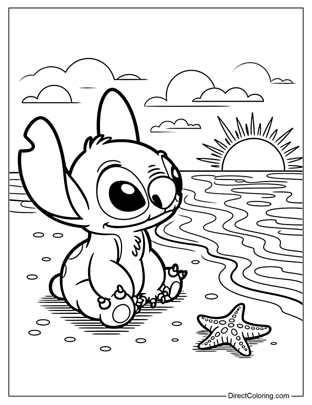 stitch disney coloring pages