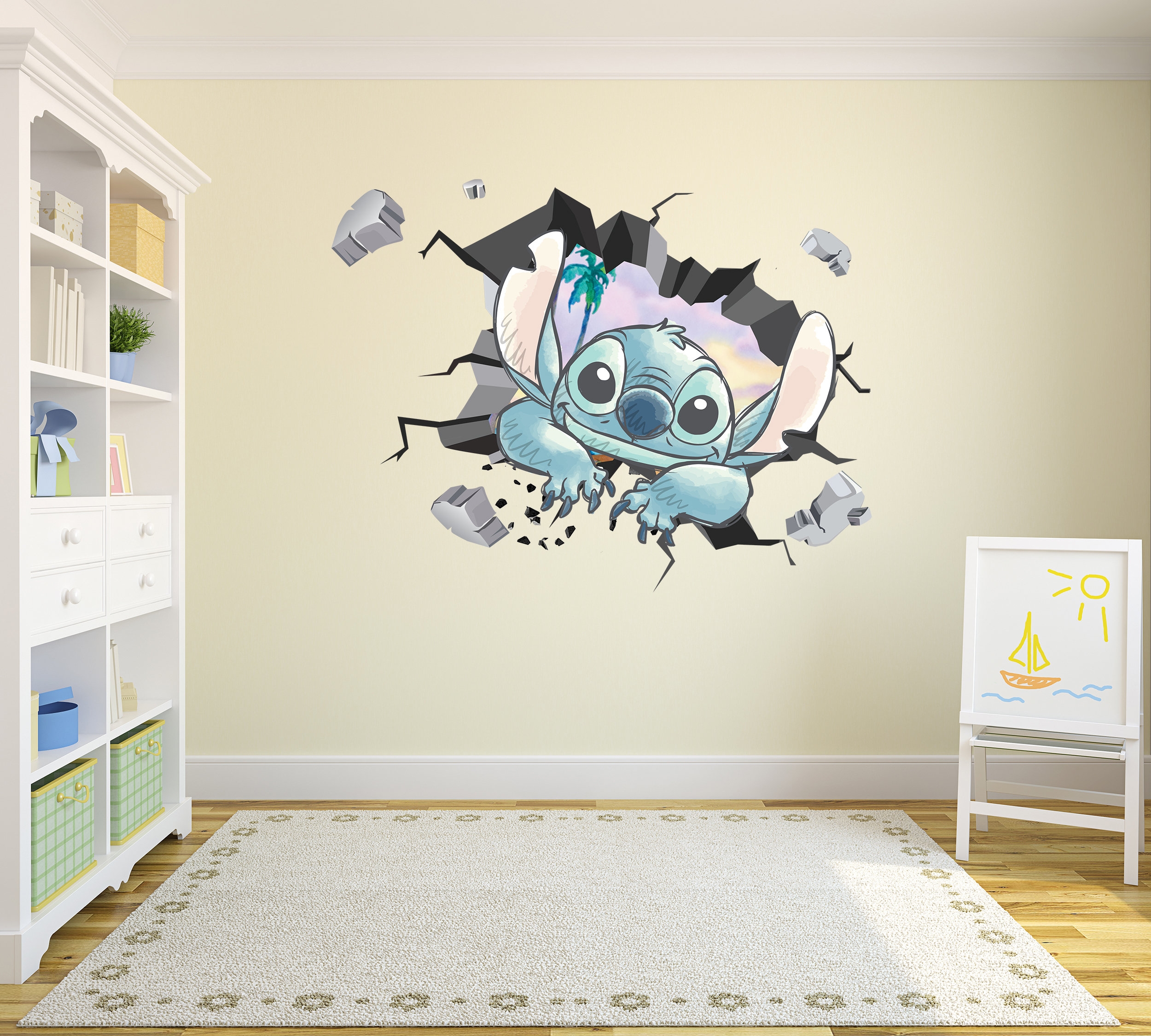 Stitch Popular Characters Room Decorations Removable Vinyl Wall Stickers Decal Home Decor Art Mural Kids Toddlers Room Etsy Israel