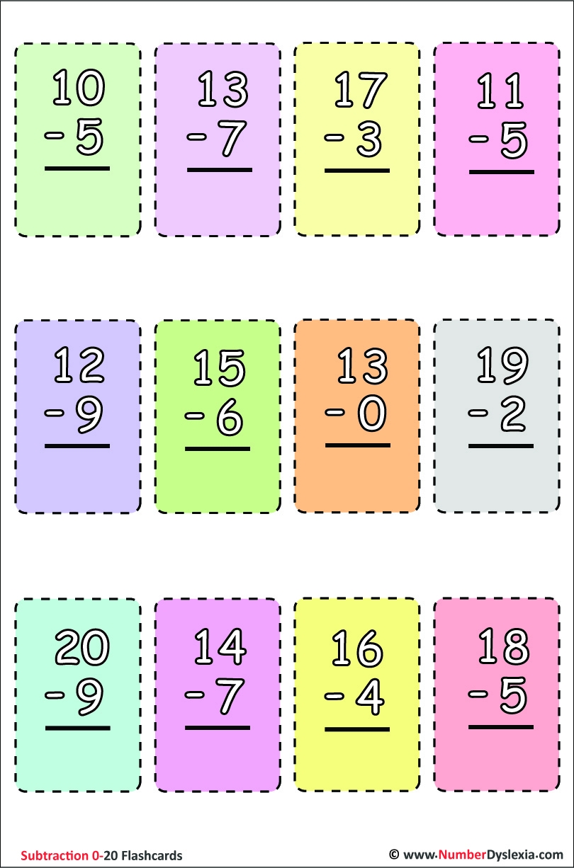 printable math flash cards