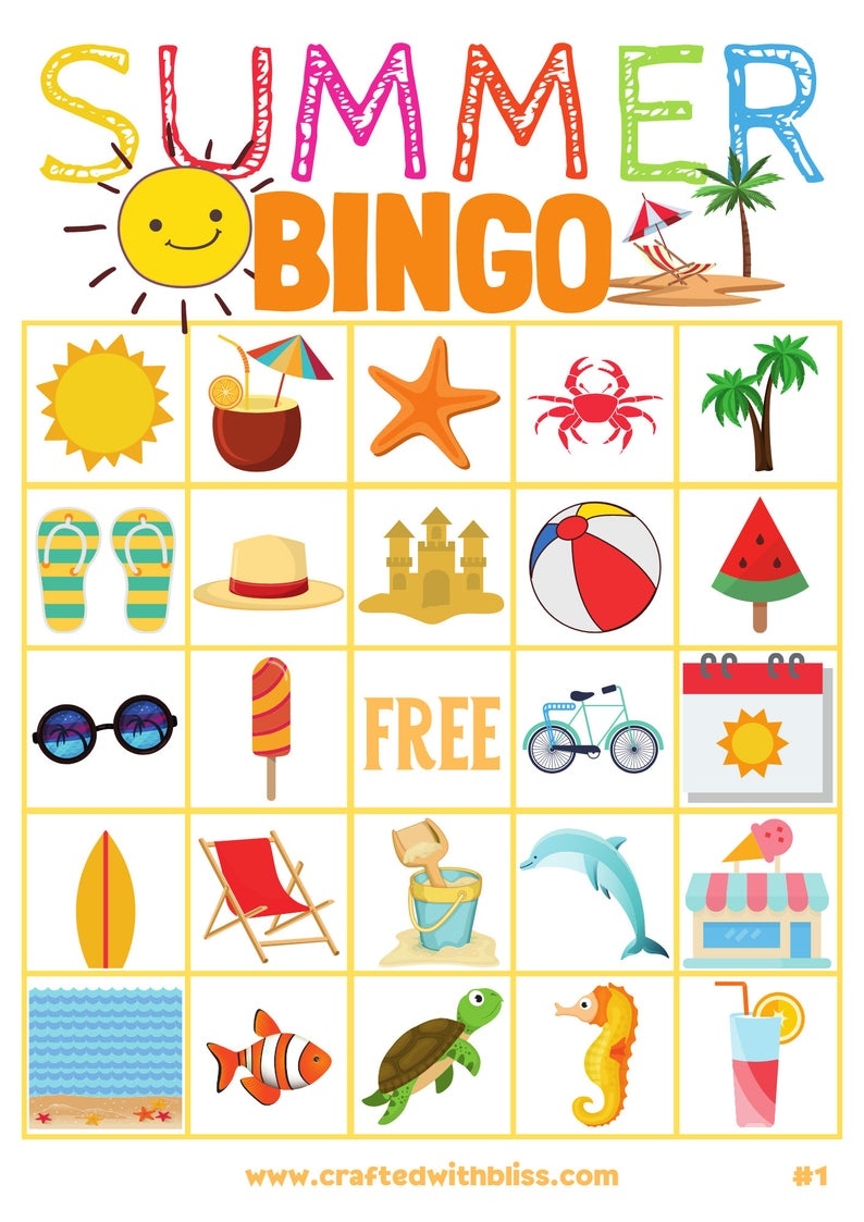 Summer Bingo For Kids Summer Printable For Kids Made By Teachers