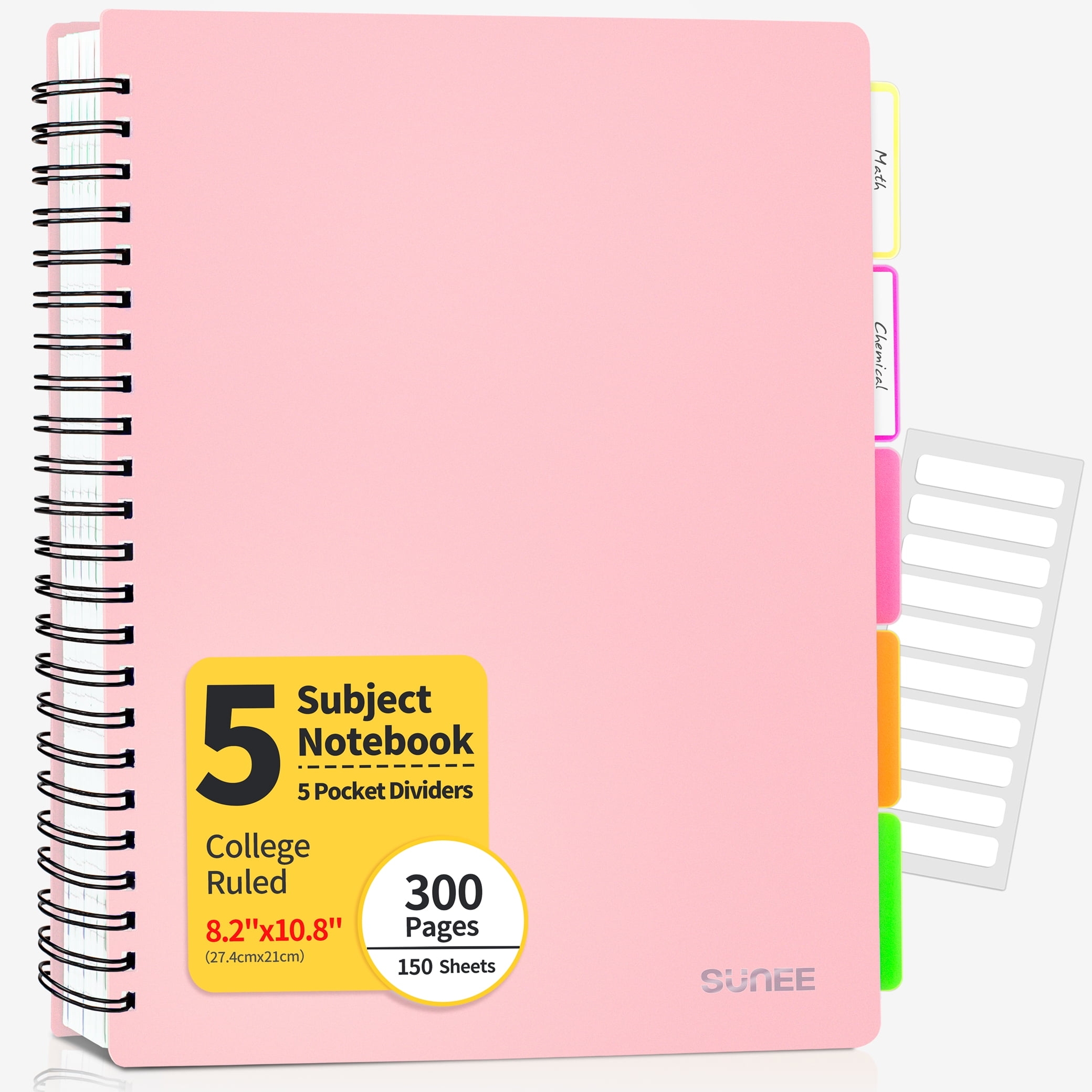 pink 5 star notebook