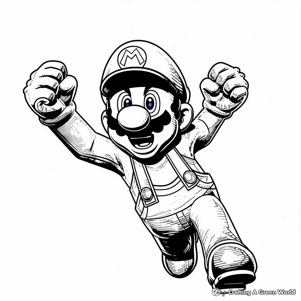 super mario world coloring page