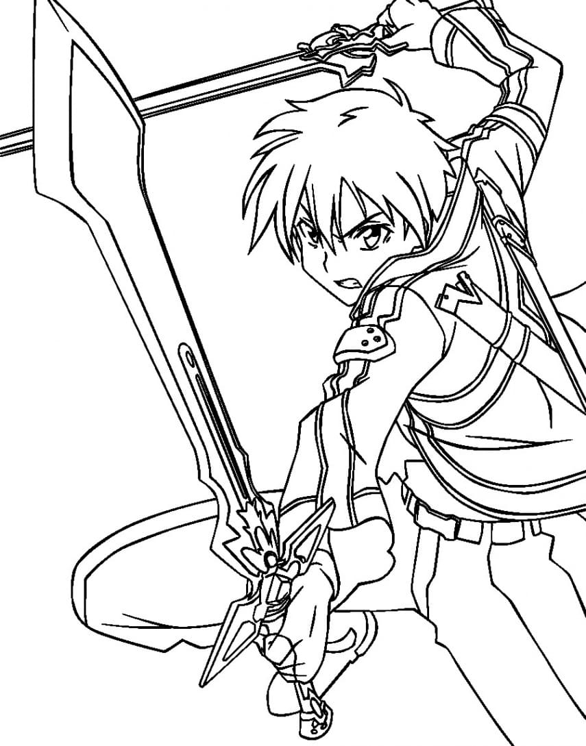 sword art online colouring pages