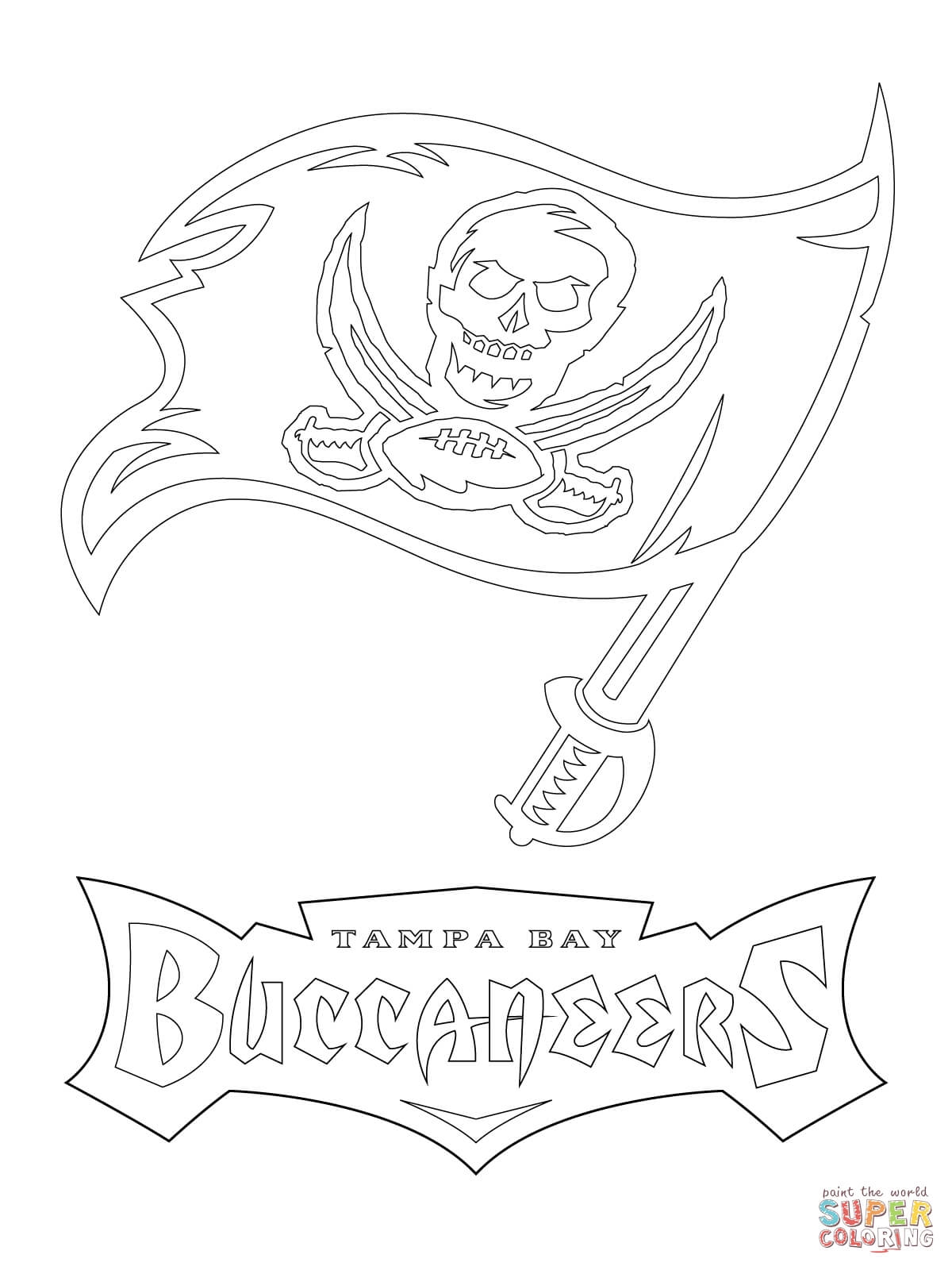 Tampa Bay Buccaneers Logo Coloring Page Free Printable