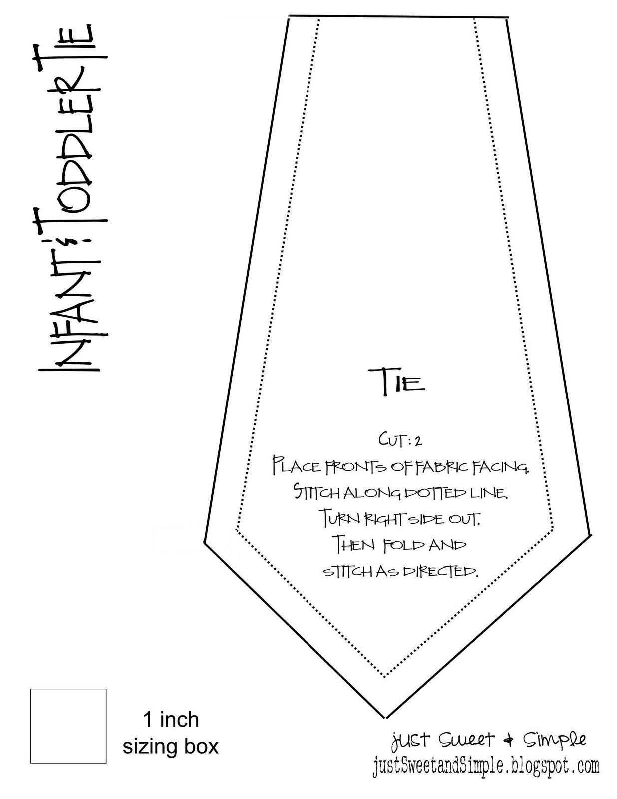 Template Of A Tie Printable